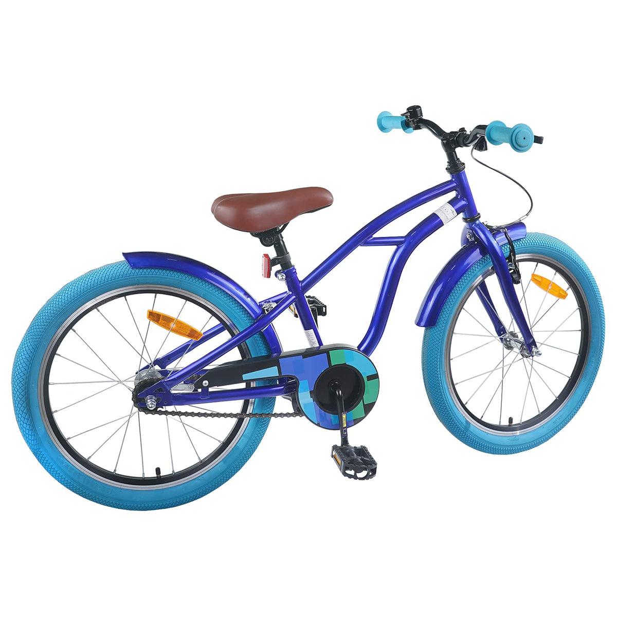 Børnecykel 18 tommer til 5-7 år gammel Mørk blå