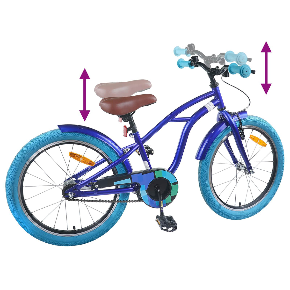 Børnecykel 20 tommer til børn i alderen 6-11 år Mørk blå