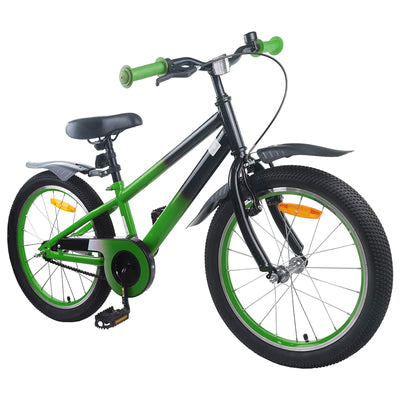 Børnecykel 20 tommer til børn i alderen 6-11 år Grøn Sort