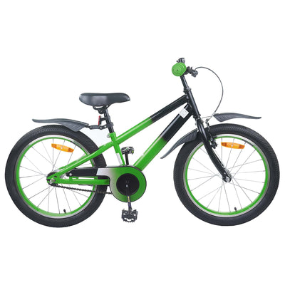 Børnecykel 20 tommer til børn i alderen 6-11 år Grøn Sort