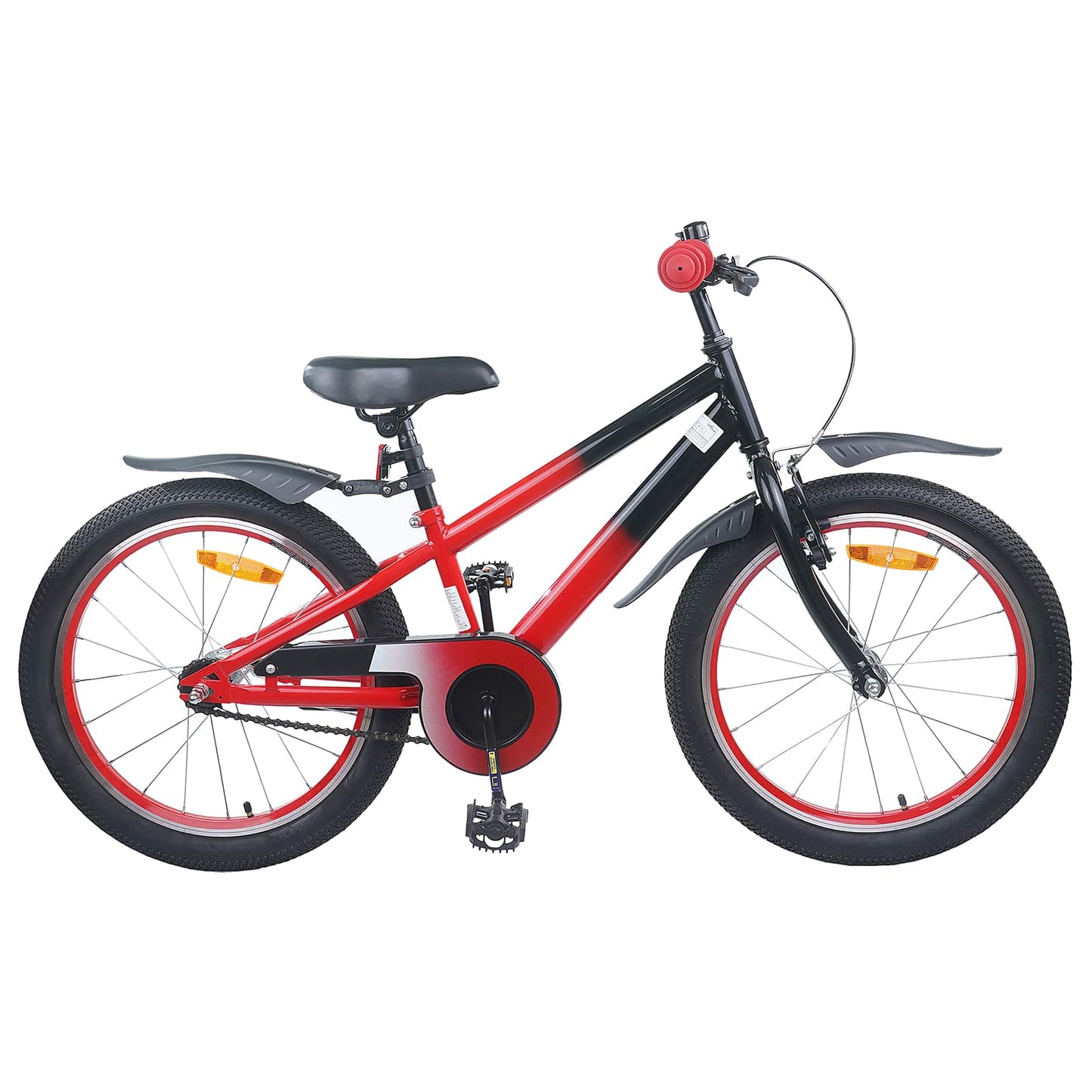 Børnecykel 20 tommer til børn i alderen 6-11 år Rød og Sort