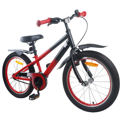 Børnecykel 22 tommer til 7-12 år gammel Rød og Sort