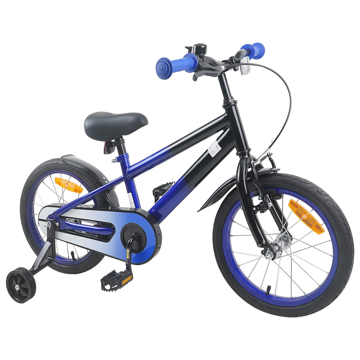Børnecykel 16 tommer til 4-6 år gamle Blå Sort