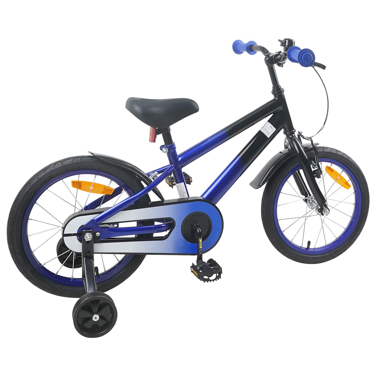Børnecykel 16 tommer til 4-6 år gamle Blå Sort