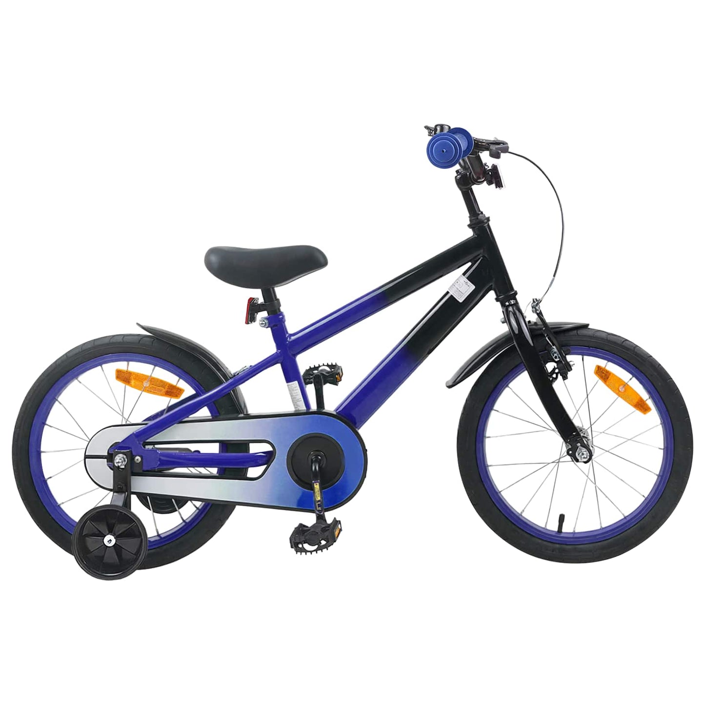 Børnecykel 16 tommer til 4-6 år gamle Blå Sort