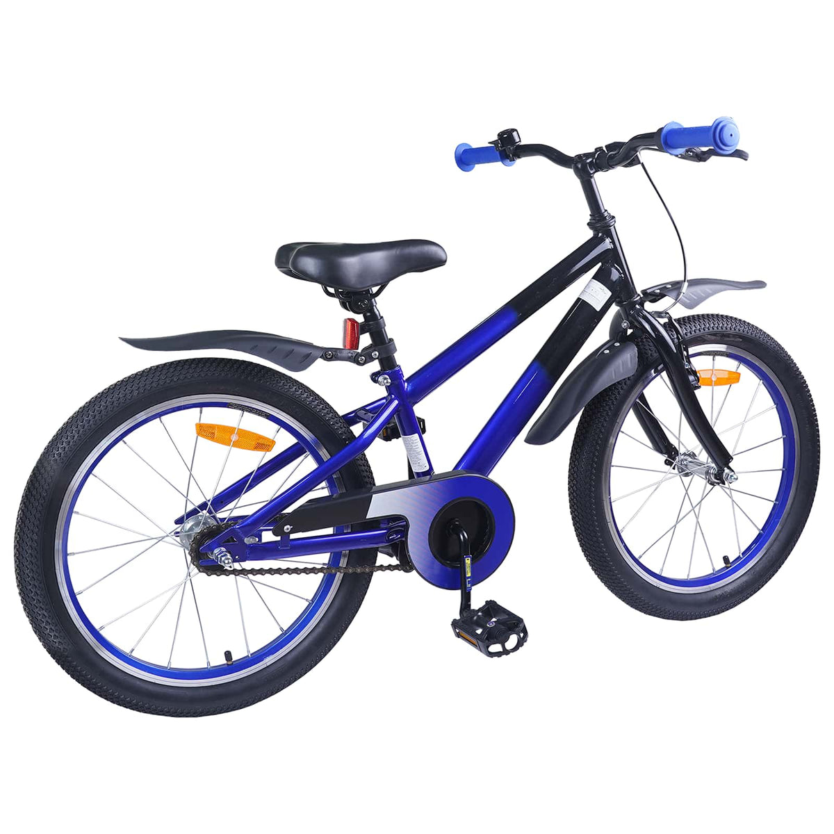 Børnecykel 18 tommer til 5-7 år gammel Blå Sort