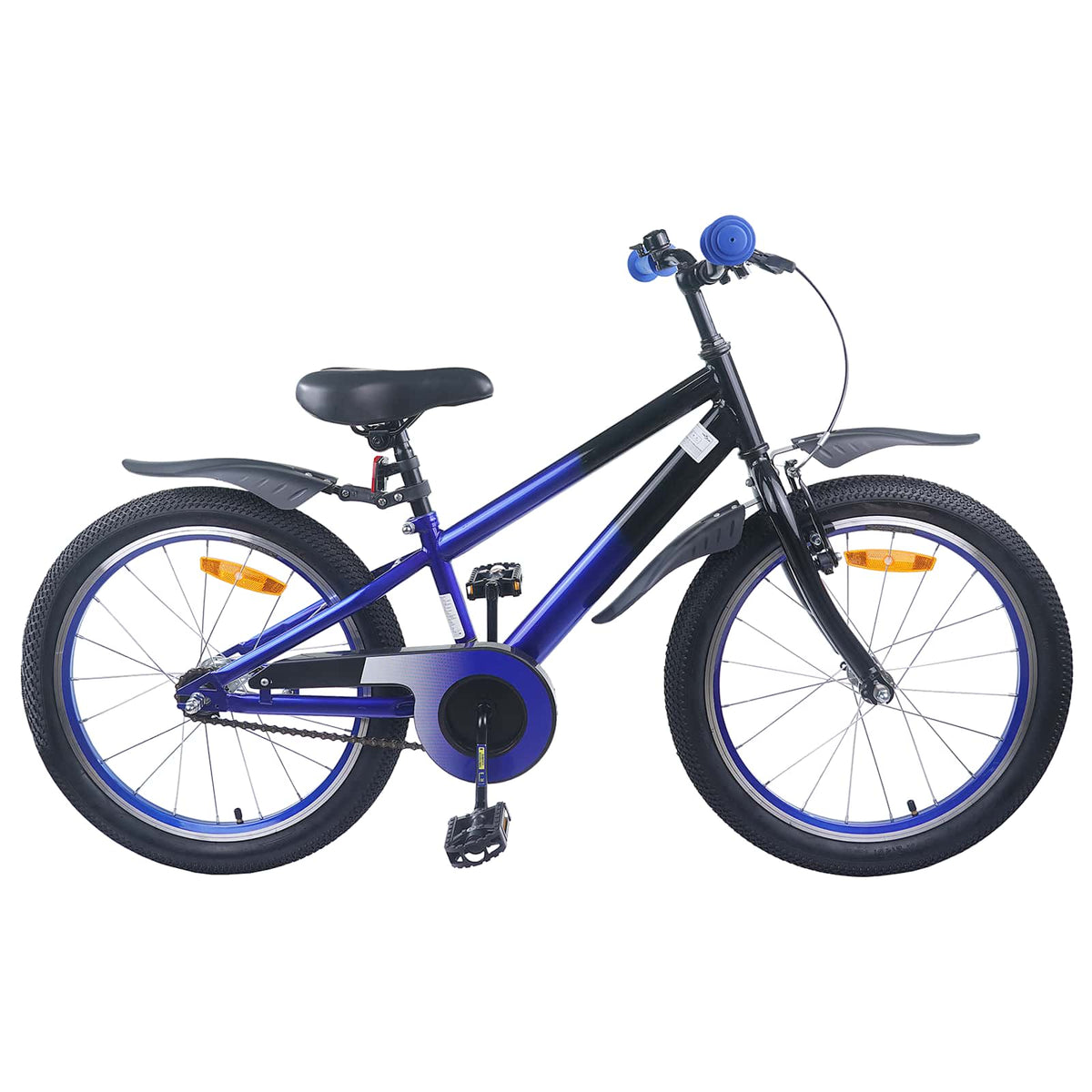 Børnecykel 18 tommer til 5-7 år gammel Blå Sort