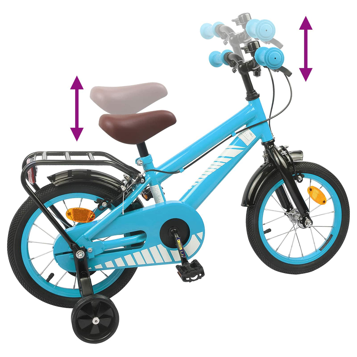 Børnecykel 12 tommer til 2-4 år gamle Lyseblå