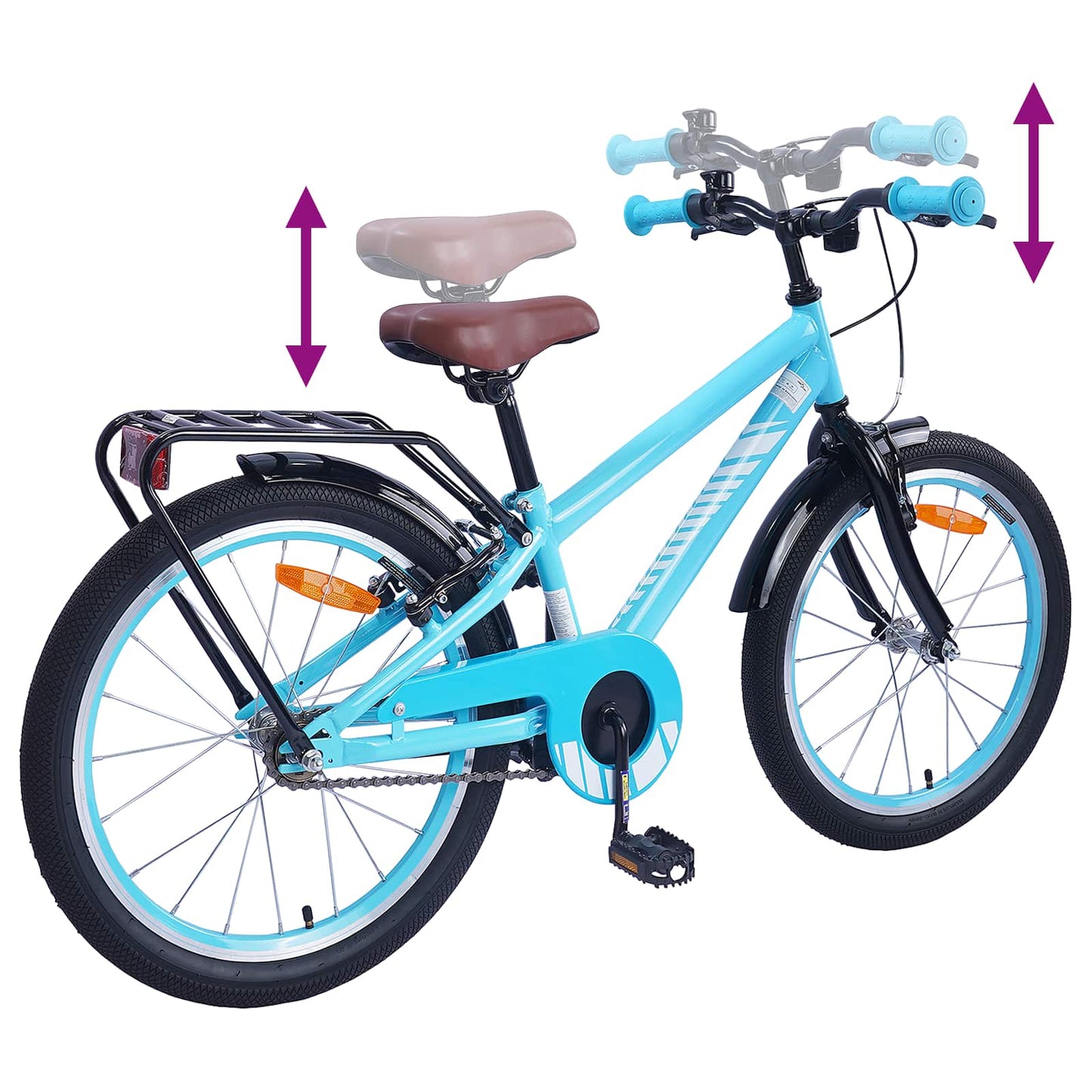 Børnecykel 20 tommer til børn i alderen 6-11 år Lyseblå
