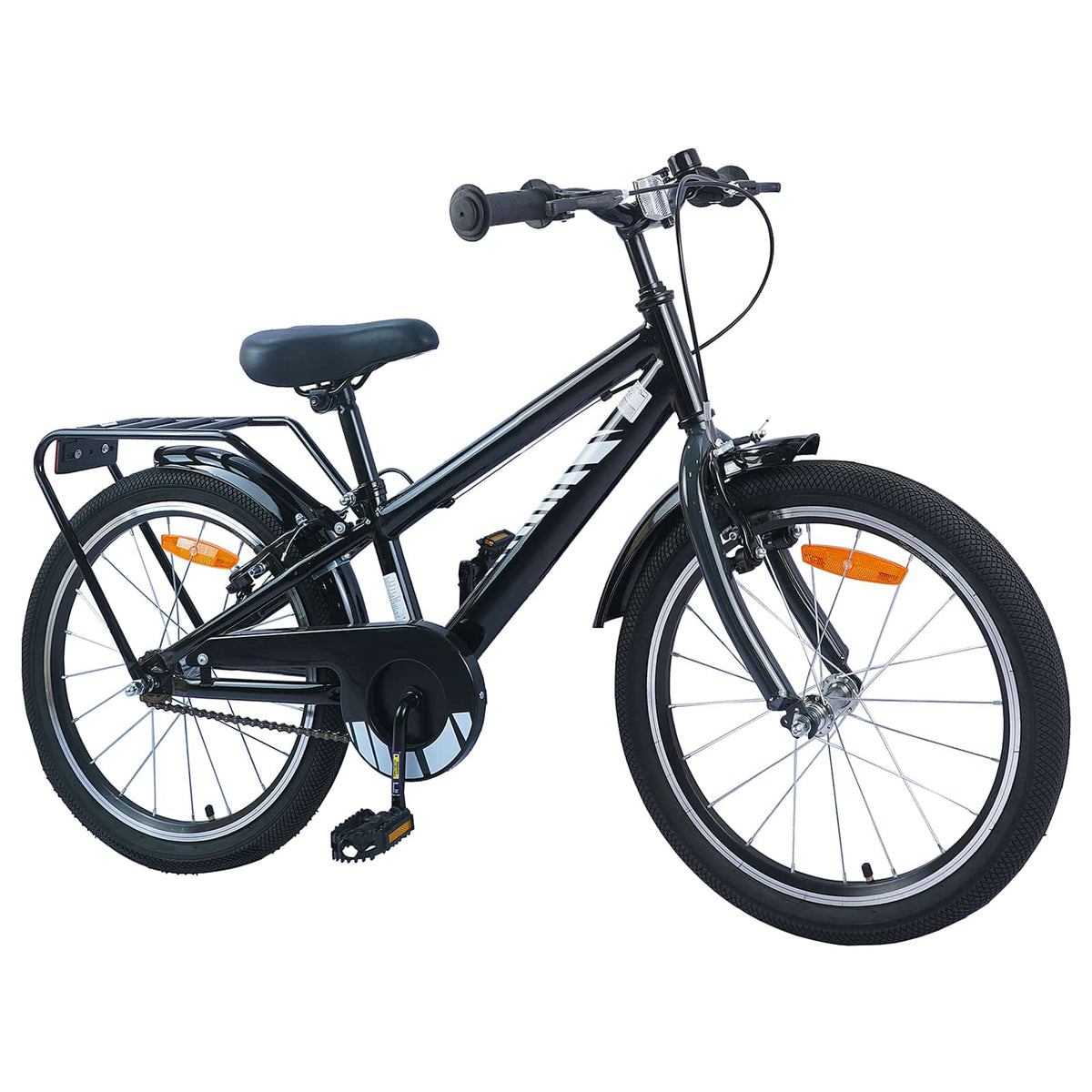 Børnecykel 20 tommer til børn i alderen 6-11 år Sort