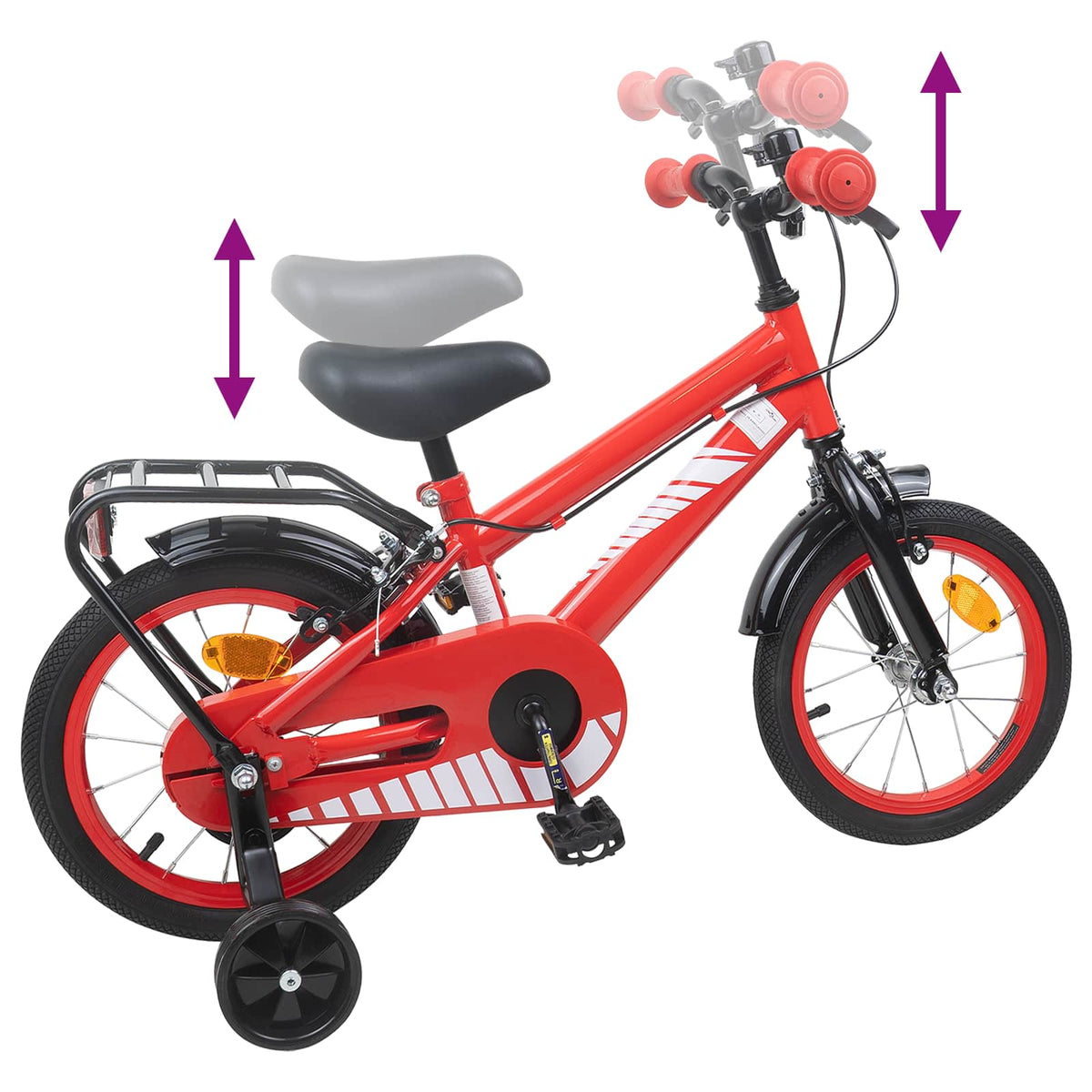 Børnecykel 16 tommer til 4-6 år gamle Rød
