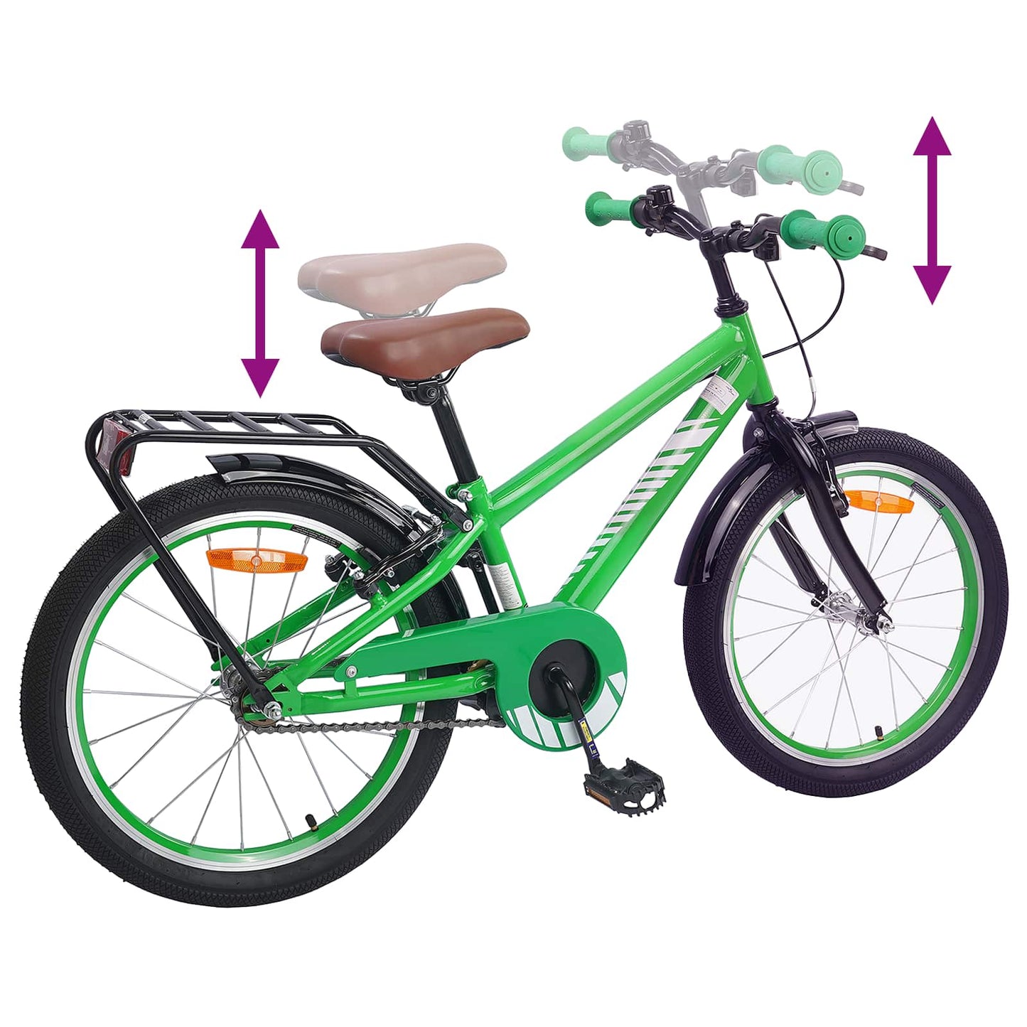 Børnecykel 20 tommer til børn i alderen 6-11 år Grøn