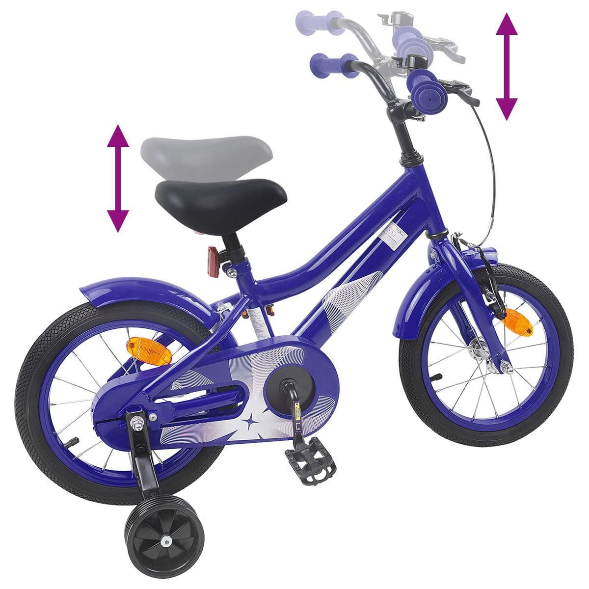 Børnecykel 14 tommer anbefalet til 3-5 år gammel Mørk blå
