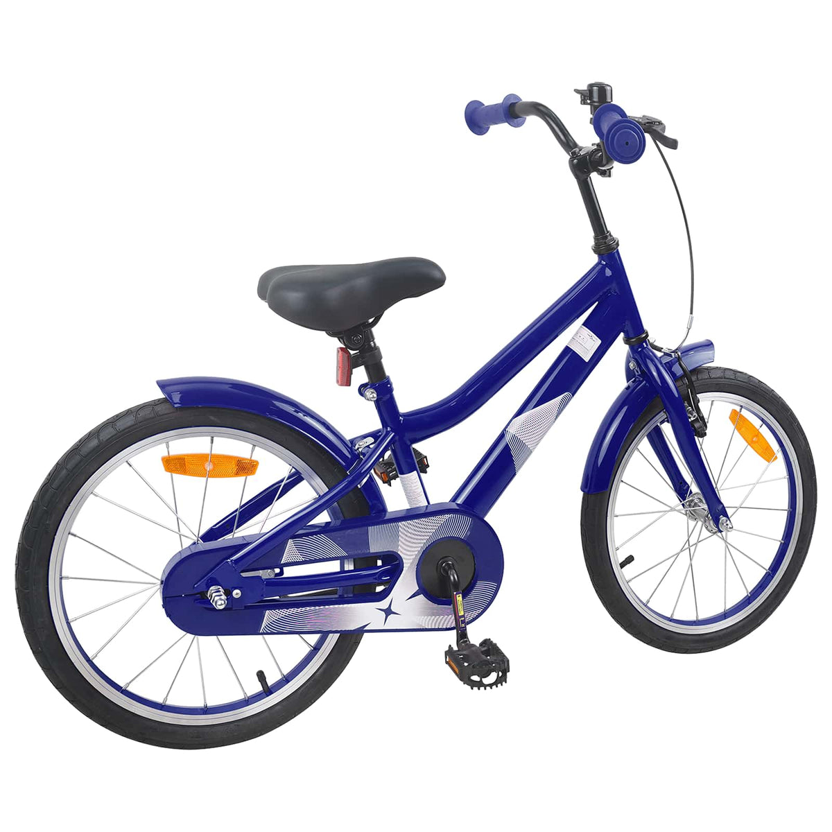 Børnecykel 18 tommer til 5-7 år gammel Mørk blå