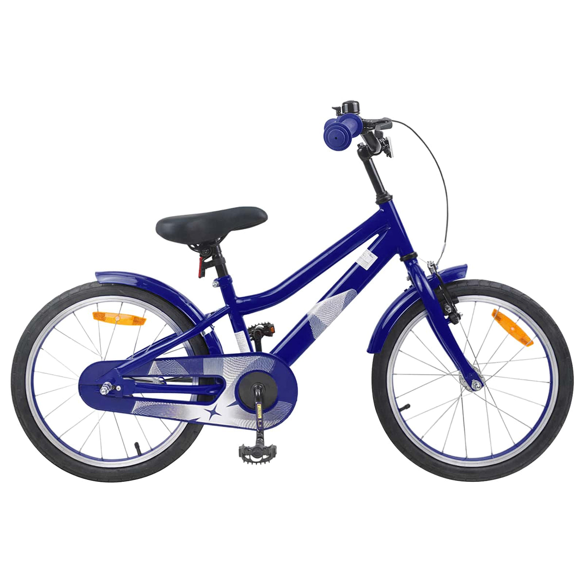 Børnecykel 18 tommer til 5-7 år gammel Mørk blå