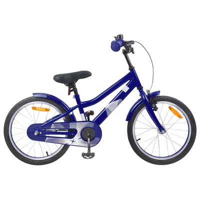 Børnecykel 18 tommer til 5-7 år gammel Mørk blå