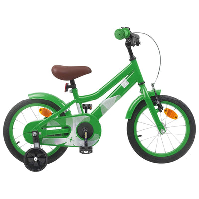 Børnecykel 16 tommer til 4-6 år gamle Grøn