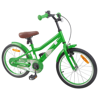 Børnecykel 18 tommer til 5-7 år gammel Grøn