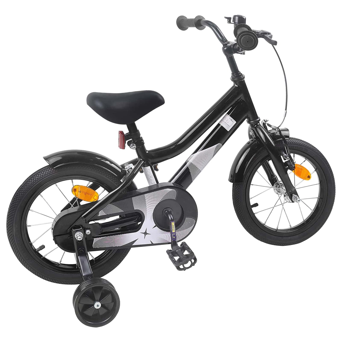 Børnecykel 14 tommer anbefalet til 3-5 år gammel Sort