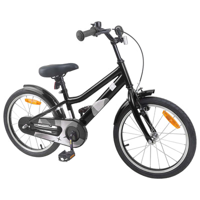 Børnecykel 18 tommer til 5-7 år gammel Sort