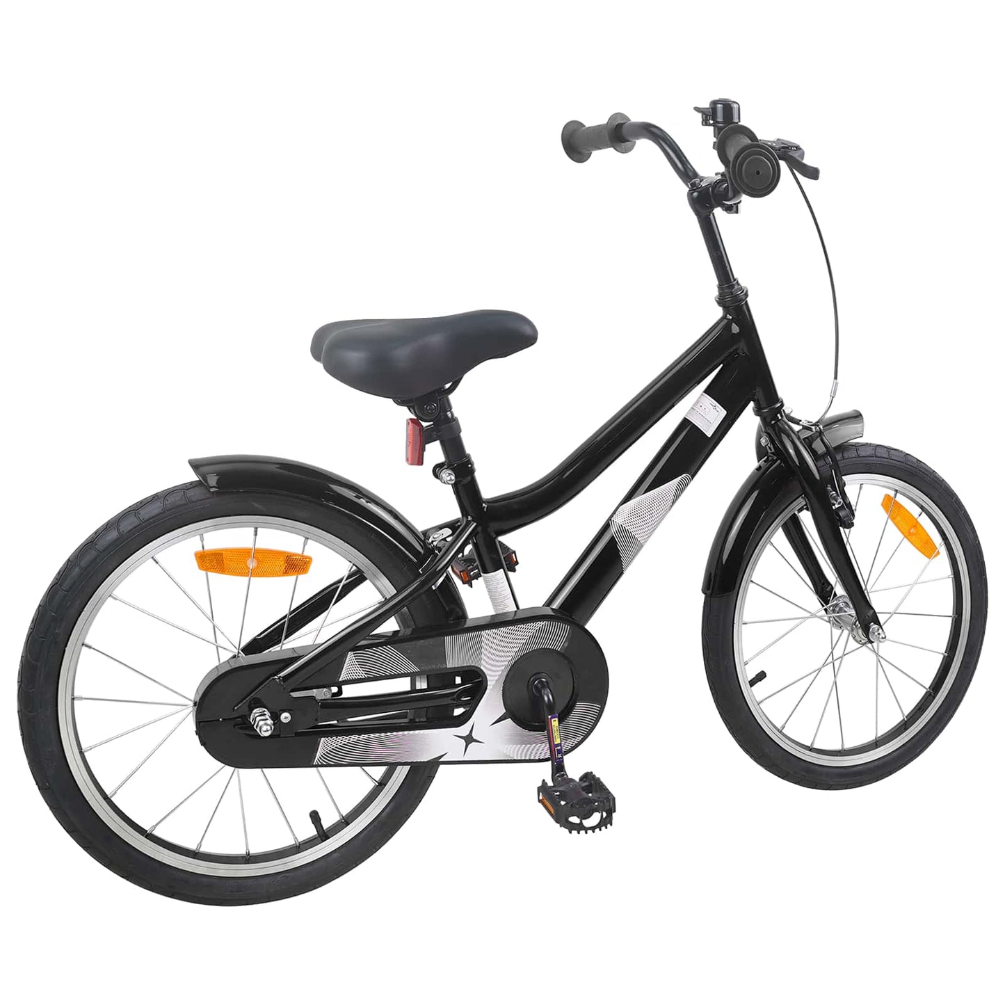 Børnecykel 18 tommer til 5-7 år gammel Sort