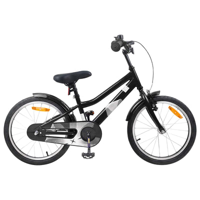 Børnecykel 18 tommer til 5-7 år gammel Sort