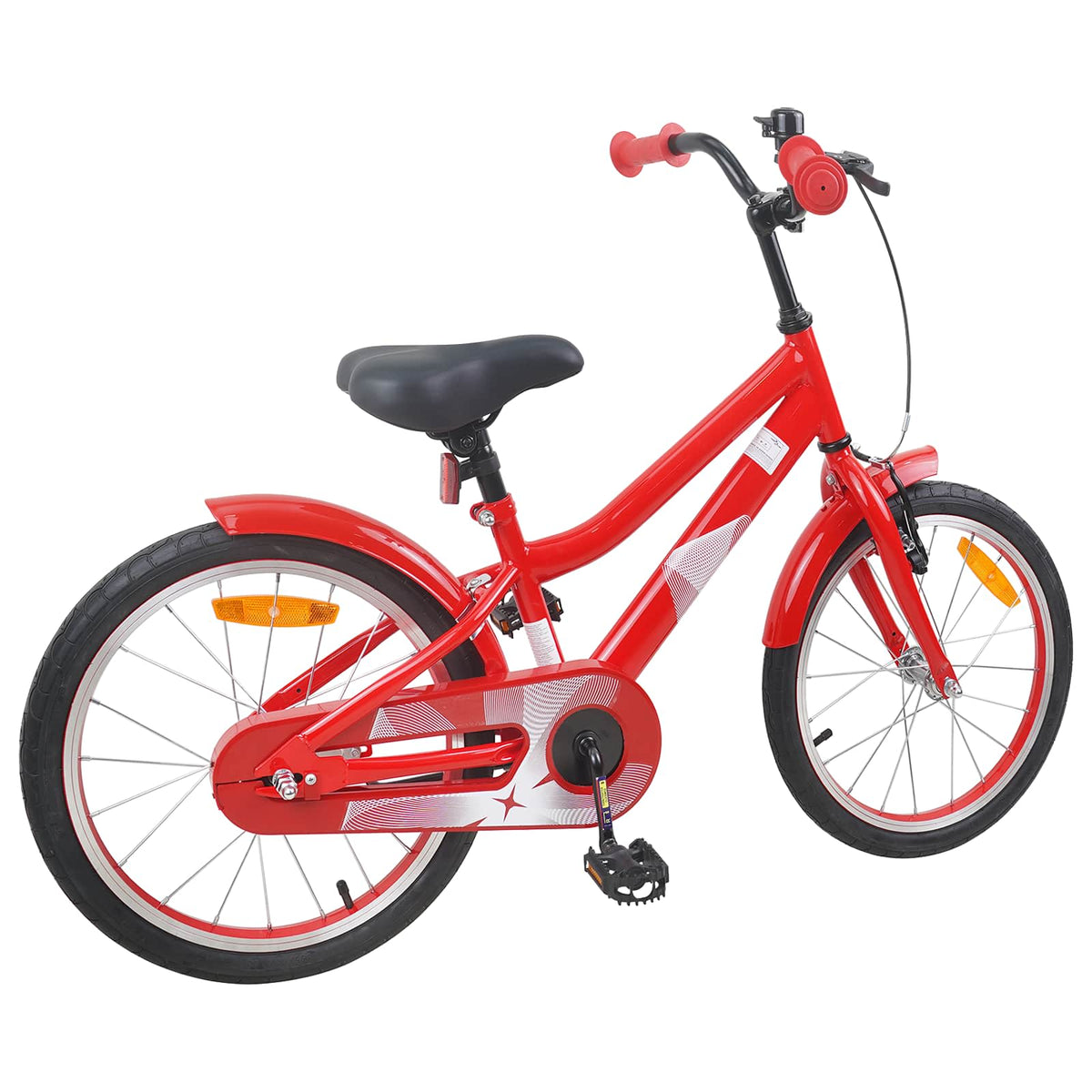 Børnecykel 18 tommer til 5-7 år gammel Rød