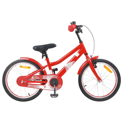 Børnecykel 18 tommer til 5-7 år gammel Rød
