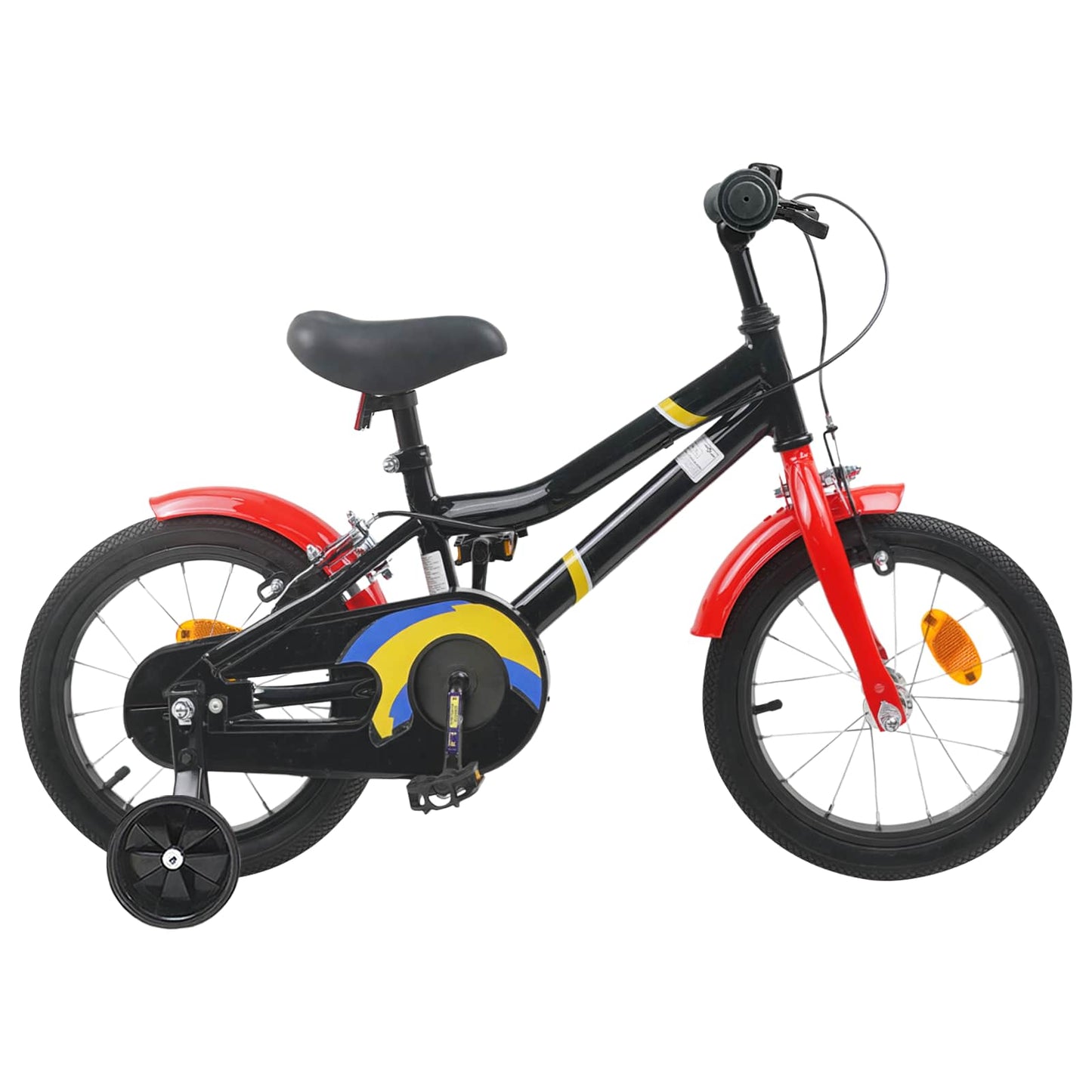 Børnecykel 14 tommer anbefalet til 3-5 år gammel Sort rød