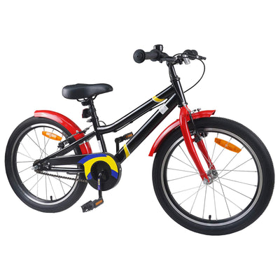 Børnecykel 18 tommer til 5-7 år gammel Sort rød