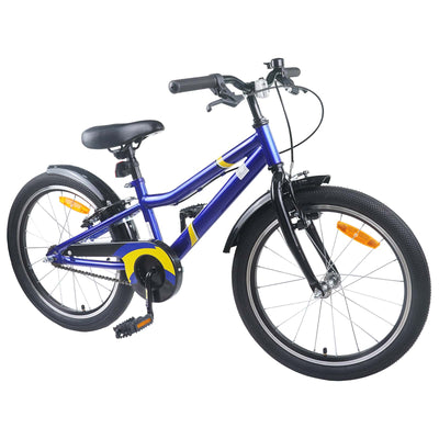 Børnecykel 18 tommer til 5-7 år gammel Blå Sort