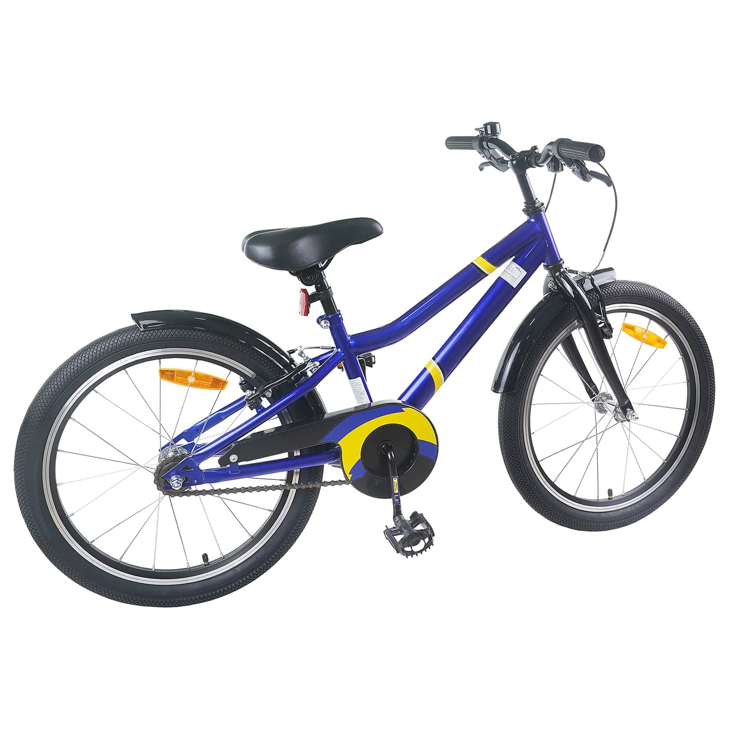 Børnecykel 18 tommer til 5-7 år gammel Blå Sort
