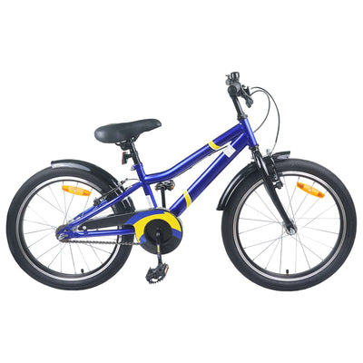 Børnecykel 18 tommer til 5-7 år gammel Blå Sort