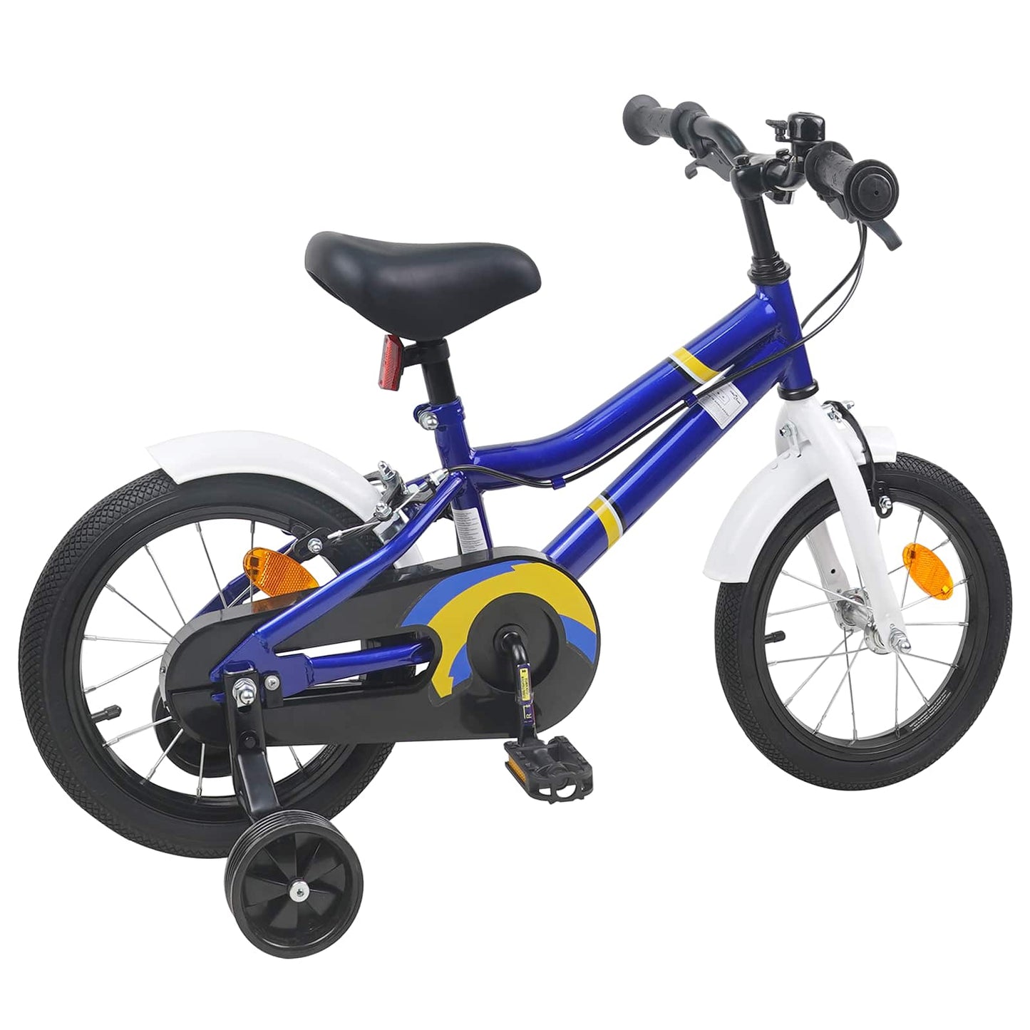 Børnecykel 12 tommer til 2-4 år gamle Blå hvid