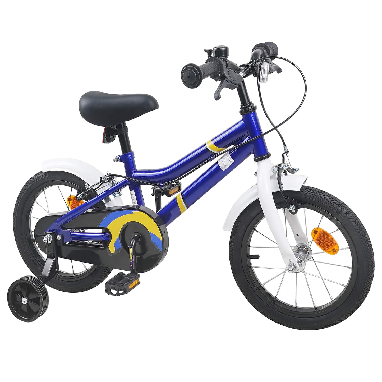 Børnecykel 16 tommer til 4-6 år gamle Blå hvid