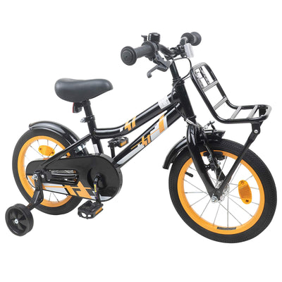 Børnecykel 12 tommer til 2-4 år gamle Orange Sort