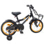 Børnecykel 12 tommer til 2-4 år gamle Orange Sort