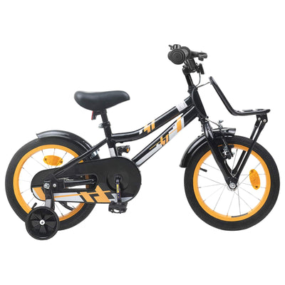 Børnecykel 12 tommer til 2-4 år gamle Orange Sort