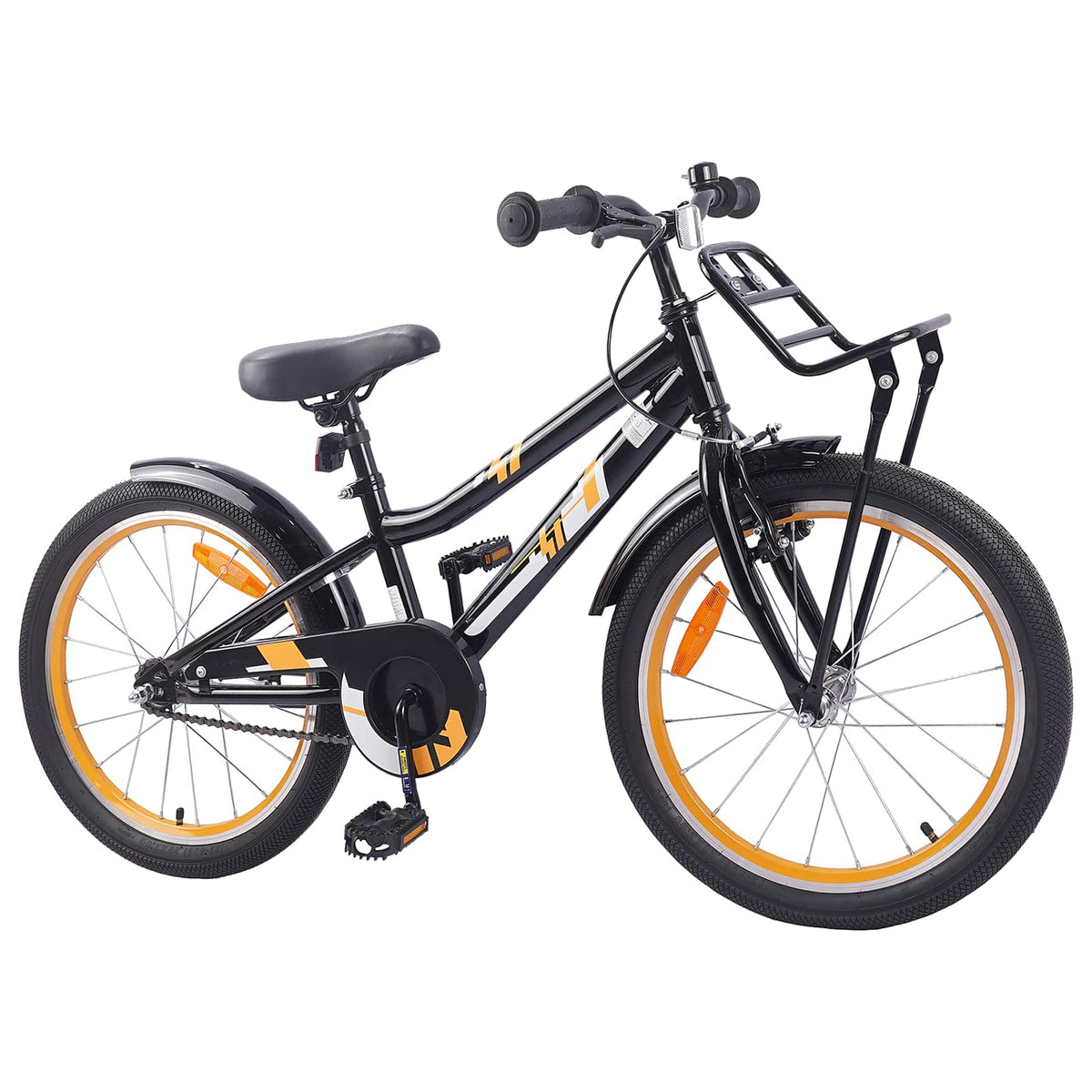 Børnecykel 20 tommer til børn i alderen 6-11 år Orange Sort