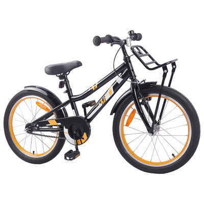 Børnecykel 20 tommer til børn i alderen 6-11 år Orange Sort