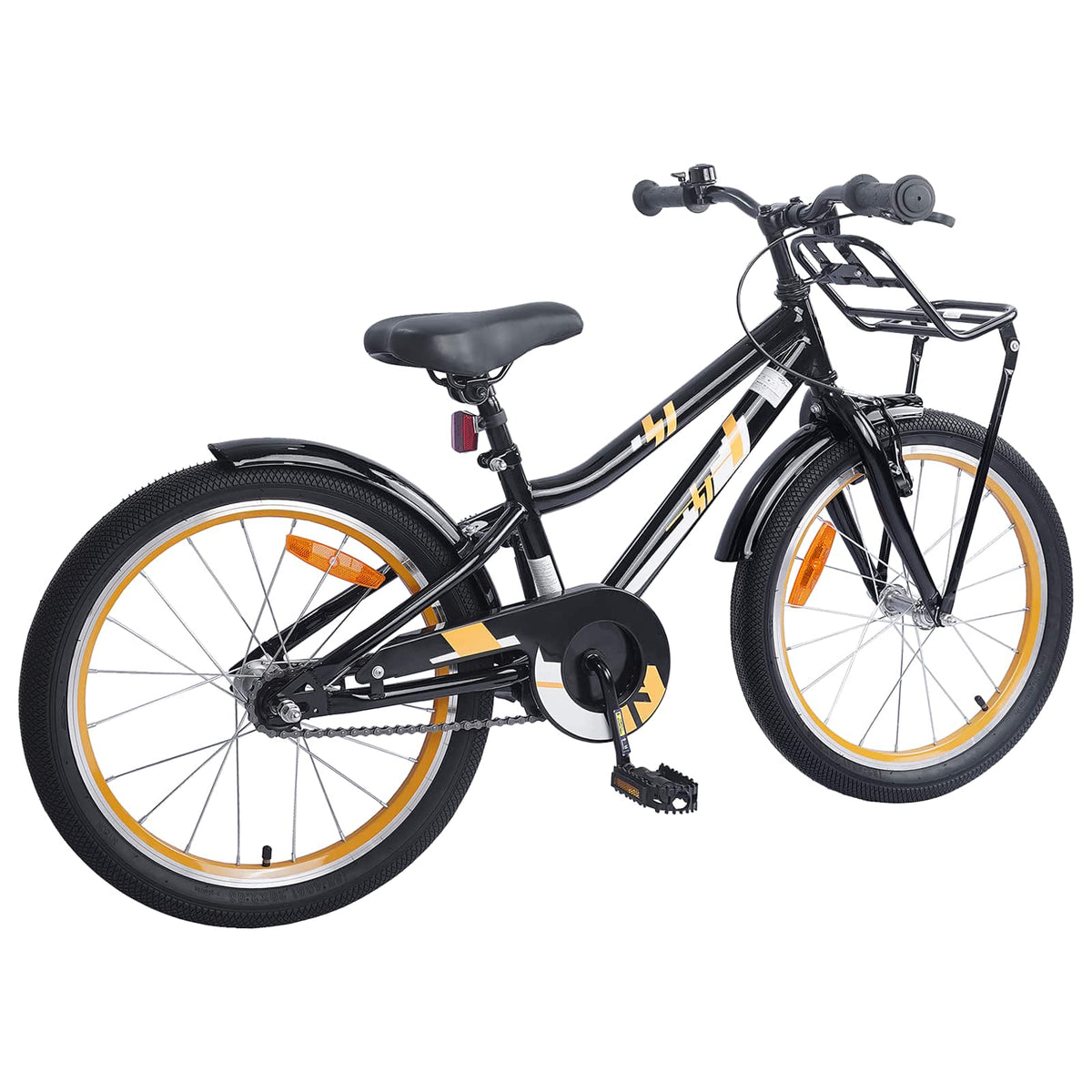 Børnecykel 20 tommer til børn i alderen 6-11 år Orange Sort