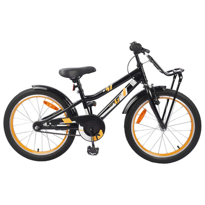 Børnecykel 20 tommer til børn i alderen 6-11 år Orange Sort