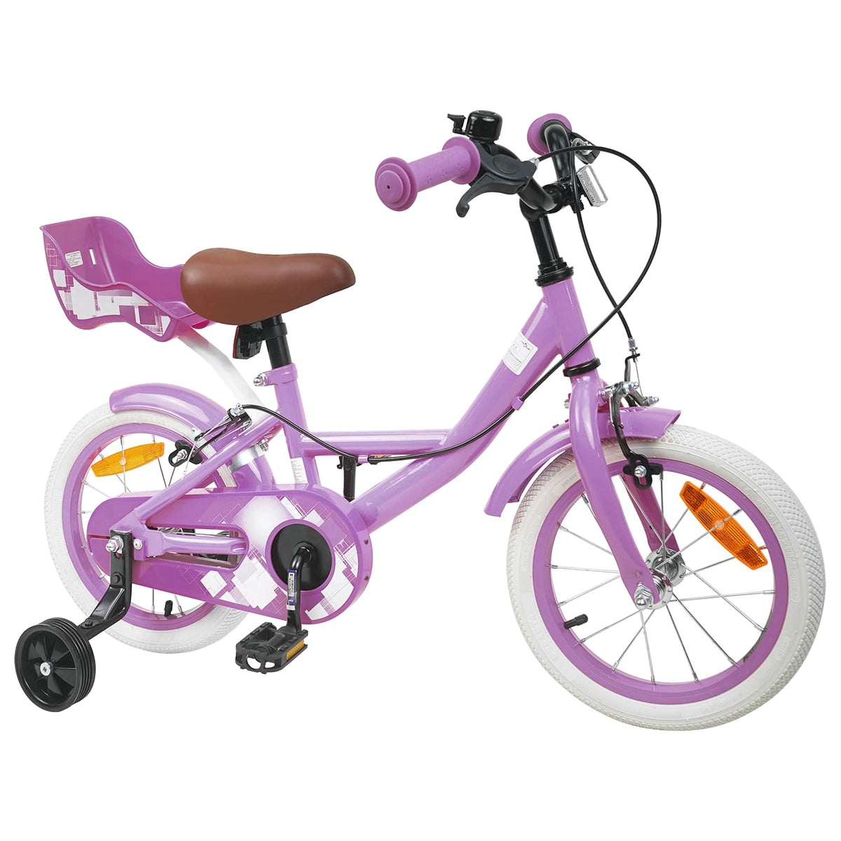 Børnecykel 14 tommer anbefalet til 3-5 år gammel Lilla