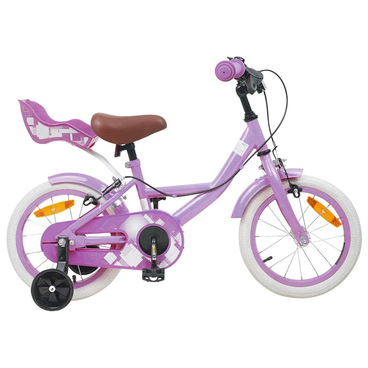 Børnecykel 16 tommer til 4-6 år gamle Lilla