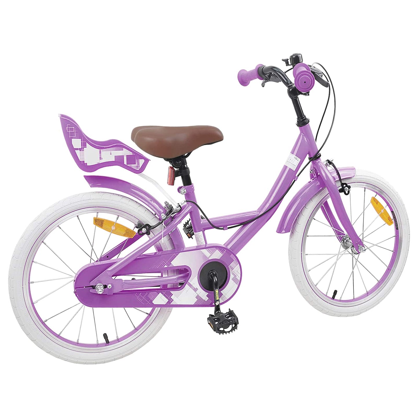 Børnecykel 18 tommer til 5-7 år gammel Lilla