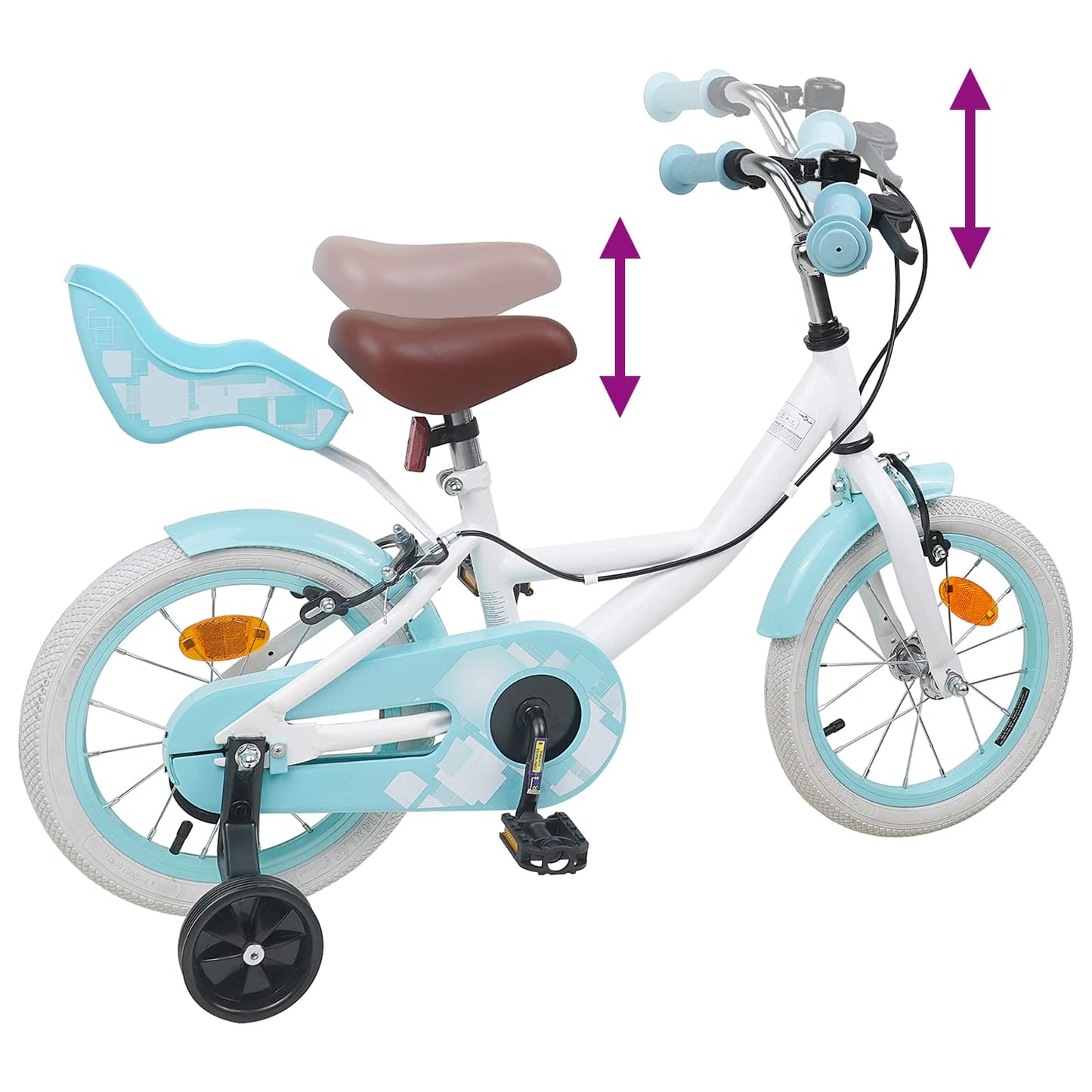 Børnecykel 12 tommer til 2-4 år gamle Hvid