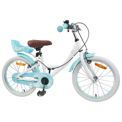 Børnecykel 18 tommer til 5-7 år gammel Hvid