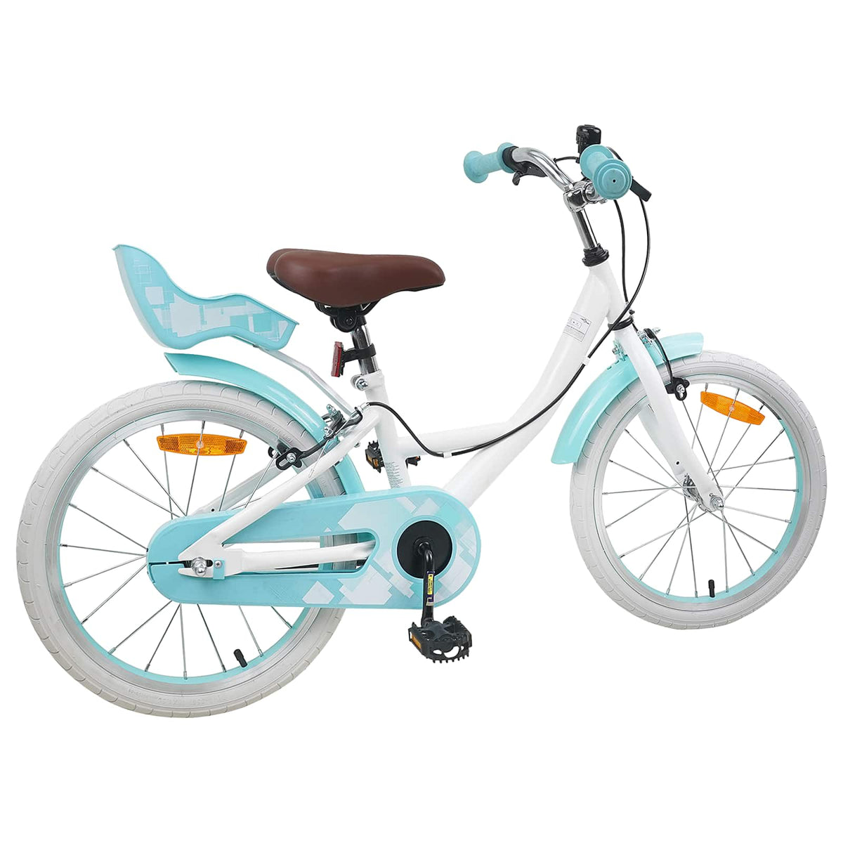 Børnecykel 18 tommer til 5-7 år gammel Hvid