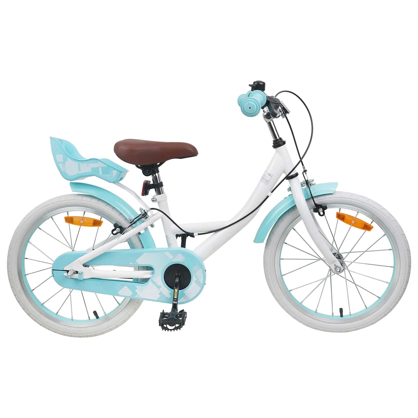 Børnecykel 18 tommer til 5-7 år gammel Hvid