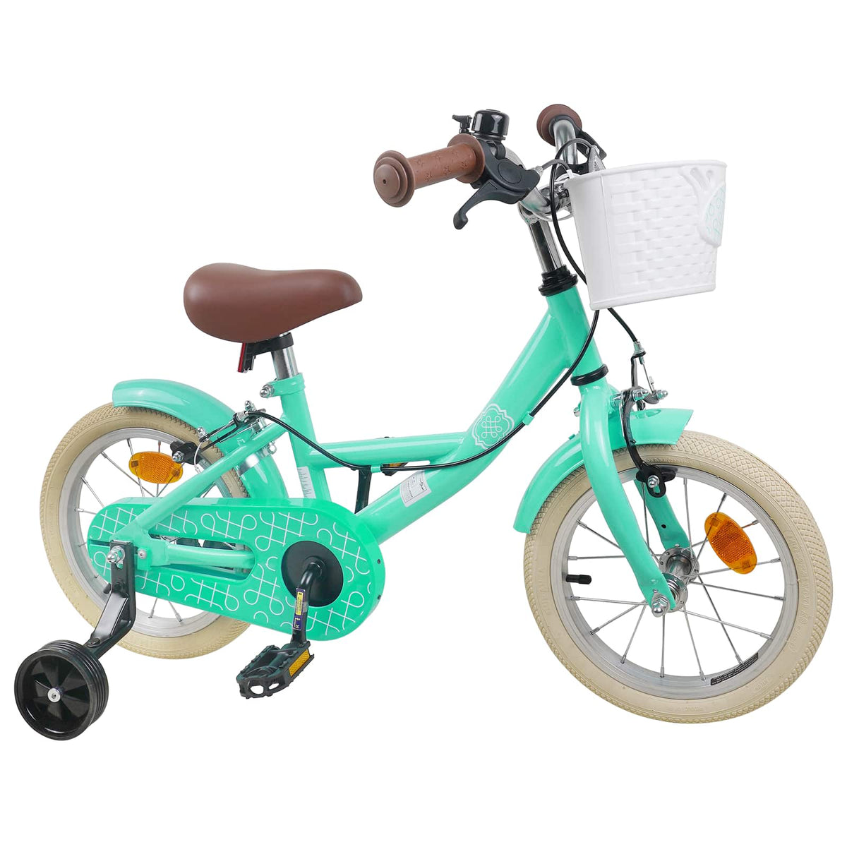 Børnecykel 16 tommer til 4-6 år gamle Havgrøn
